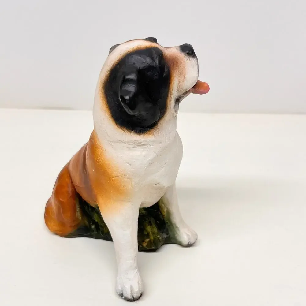 Vintage Ron Hevener Signed St. Bernard Figurine